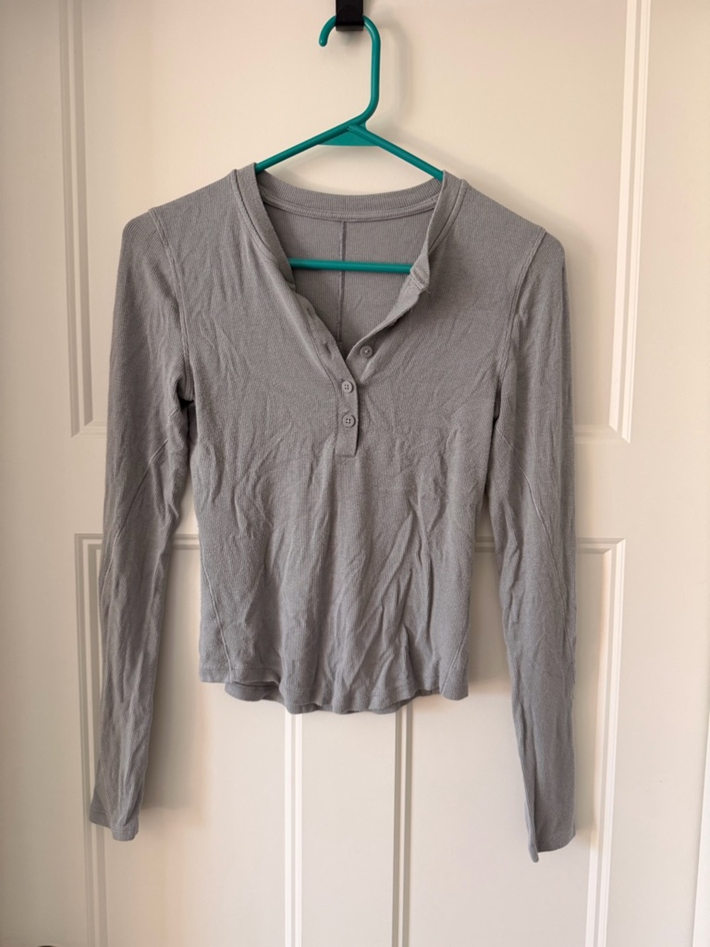 Lululemon Gray Button Henley